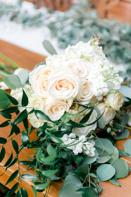 traditional bridal bouquet by Mississippi wedding florist