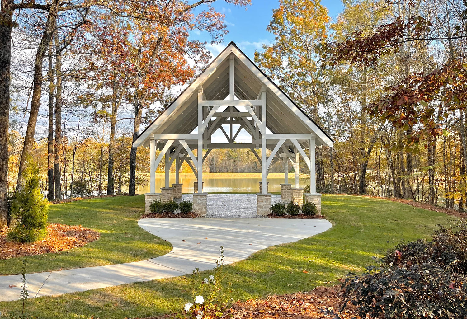 The chapel on the banks of lake helen is a stunning backdrop for a truly instagram-worthy wedding.