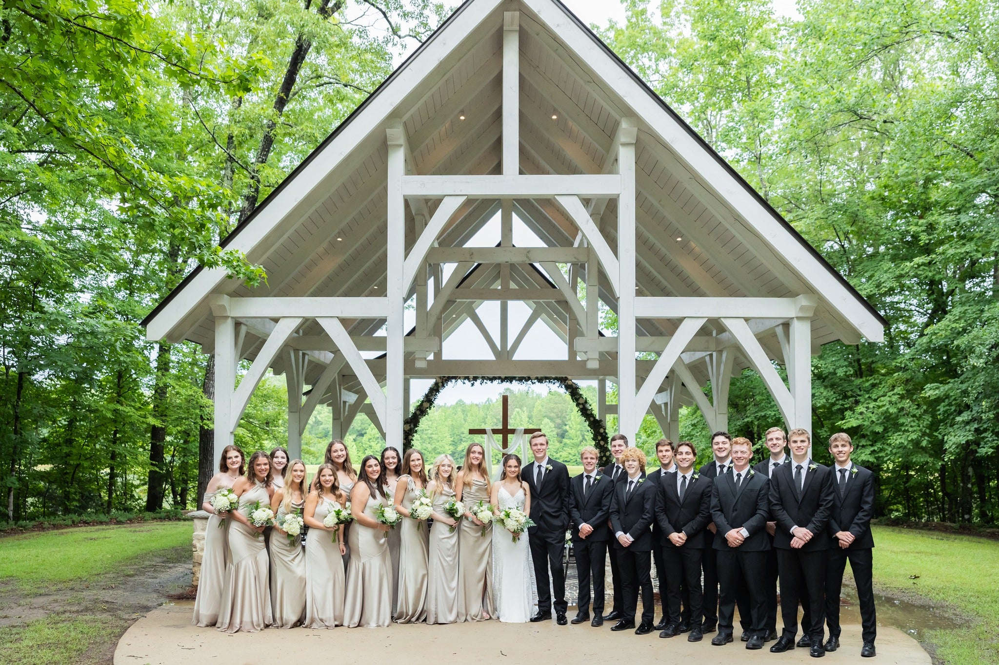 Full wedding weekend with cabin stay at Brookwood Venue in North Mississippi