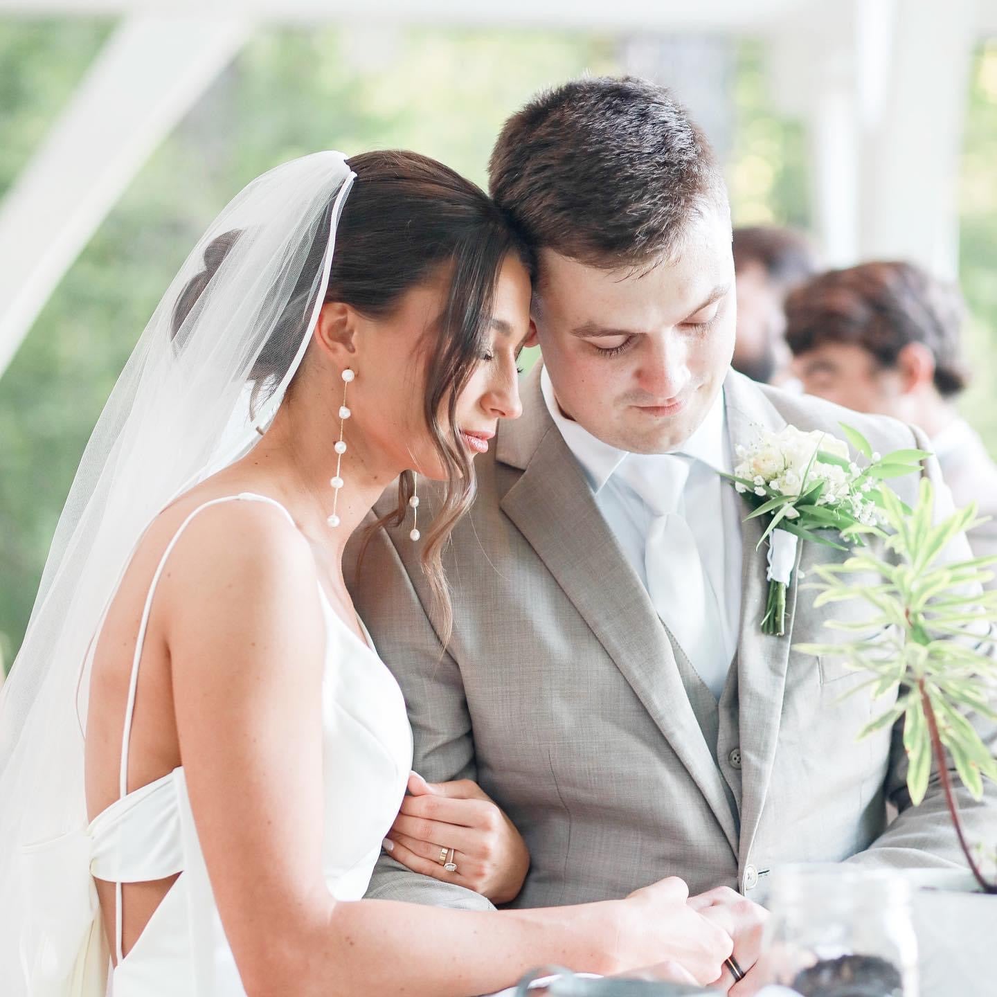 Intimate wedding ceremony inside Brookwood Venue chapel in Bruce, Mississippi.
