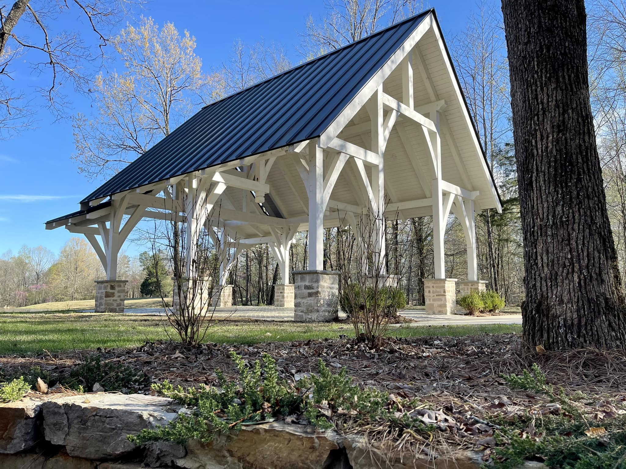Waterfront wedding chapel at Brookwood Venue in North Mississippi near Oxford, Mississippi.