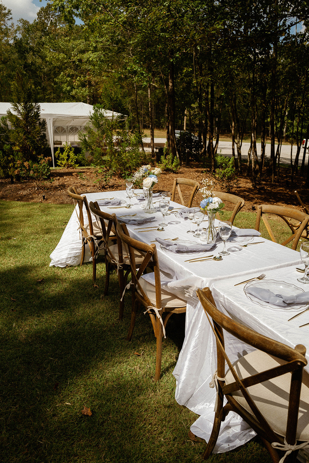 classic southern wedding reception table decor in north mississippi